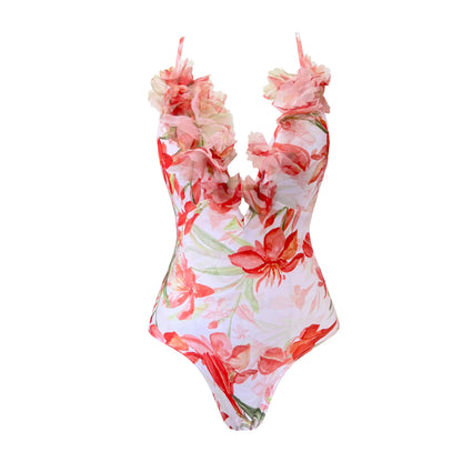 2Pcs Printed Swimsuit Women Sexy Swimwear New Bikini With Long Skirt Female Biquini Push Up Swim Suit Bodysuit Beachwear CoverUp Good Vibrations