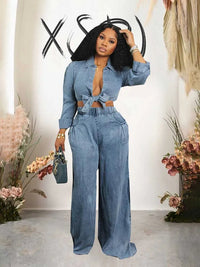 Women's Two Pieces Set Fall Fashion Wear Shirt Type Blouse and Straight Trouser Elegant Casual Pant Sets Wholesale Dropshipping Good Vibrations