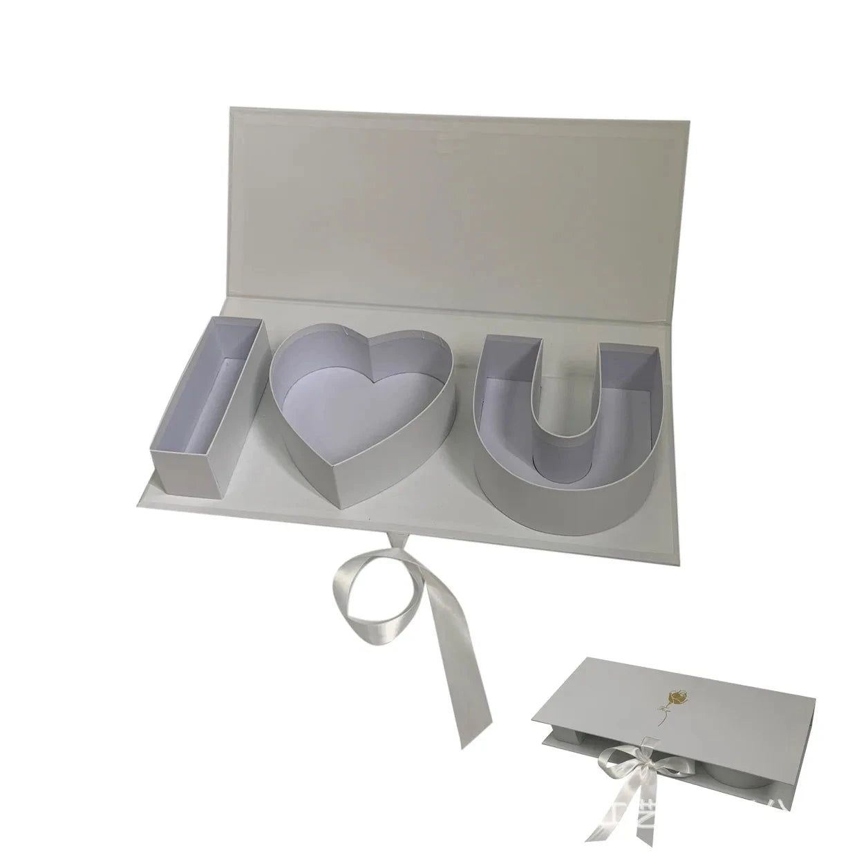 45x19x6cm Cardboard Gift Box Creative I Love You Shaped Fillable Chocolate Sweet Packing Box With Ribbon Bow For Lover Gift Wrap Good Vibrations