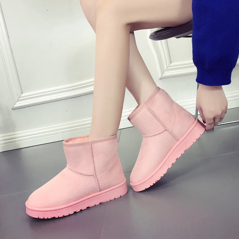 Women Snow Boots Australia Classic  Women Ankle Boots Customized Winter Faux Fur Women Shoes Good Vibrations