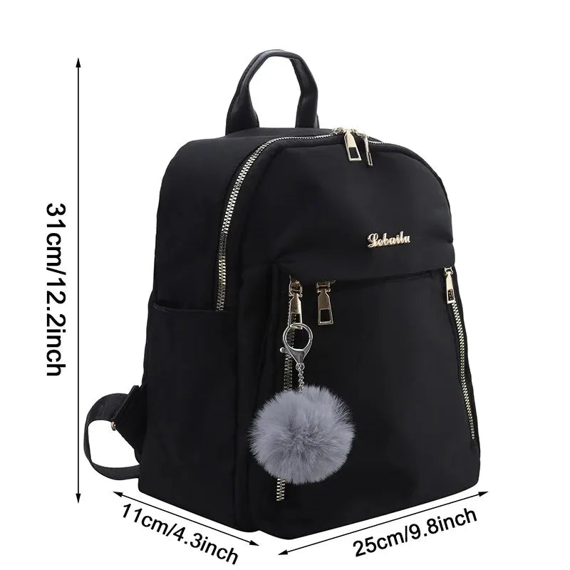 Backpacks Simple Large Capacity New Black Travel Bag For Women Solid Harajuku Student Schoolbag Backpack Unisex Bags High Street Good Vibrations
