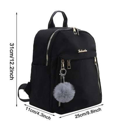 Backpacks Simple Large Capacity New Black Travel Bag For Women Solid Harajuku Student Schoolbag Backpack Unisex Bags High Street Good Vibrations