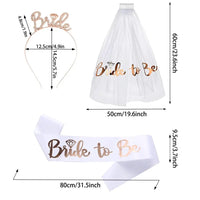 Hen Party Supplies Set Bride To Be Sash Bridal Veil Headband Tiara Tattoos Bridal Shower Wedding Decoration Bachelorette Favors Good Vibrations