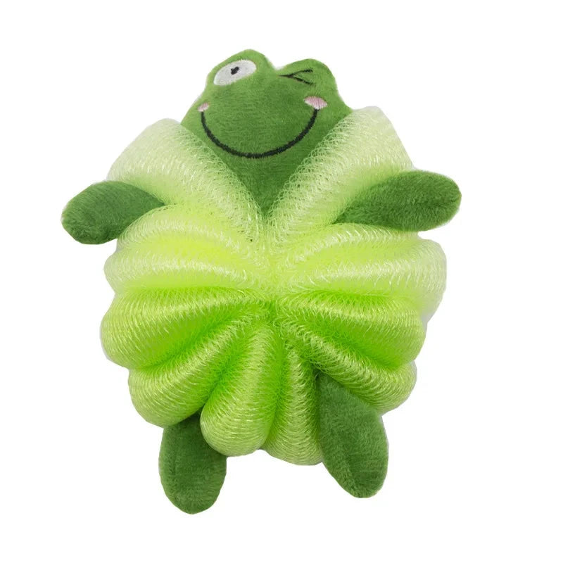 Baby bath flower ball, cute cartoon mermaid for children, soft and non scattering bath ball, bubble net Good Vibrations