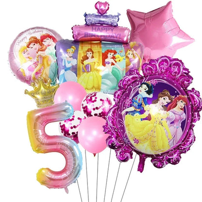 Princess Party Favor Girls' Happy Birthday Banner Princess Pinata Fillers Mask Stickers Disposable Tableware Set Decorations Good Vibrations
