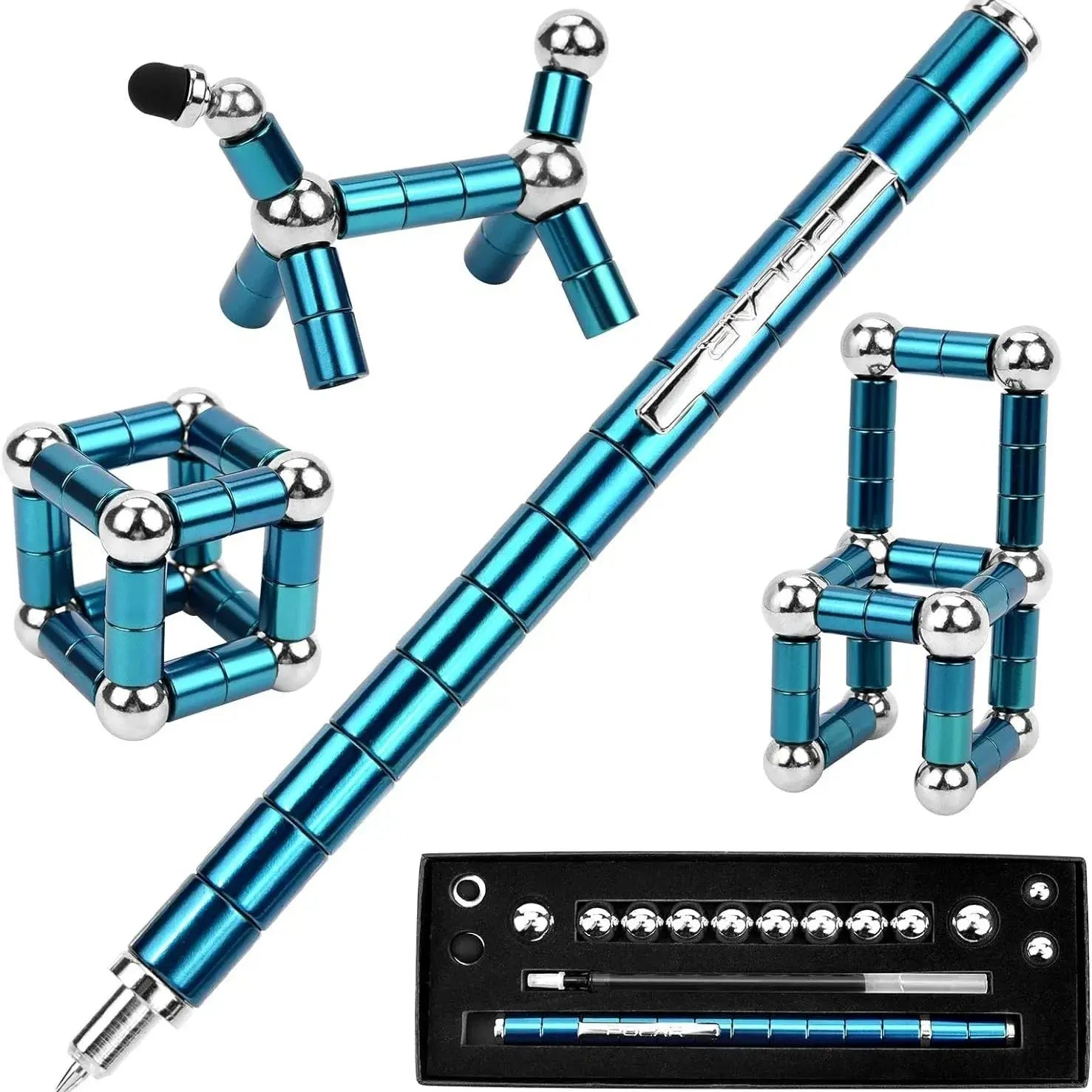 Versatile Magnetic Pen, Capacitive Stylus, Student Stress Relief Magnet Pen Gift Set Good Vibrations