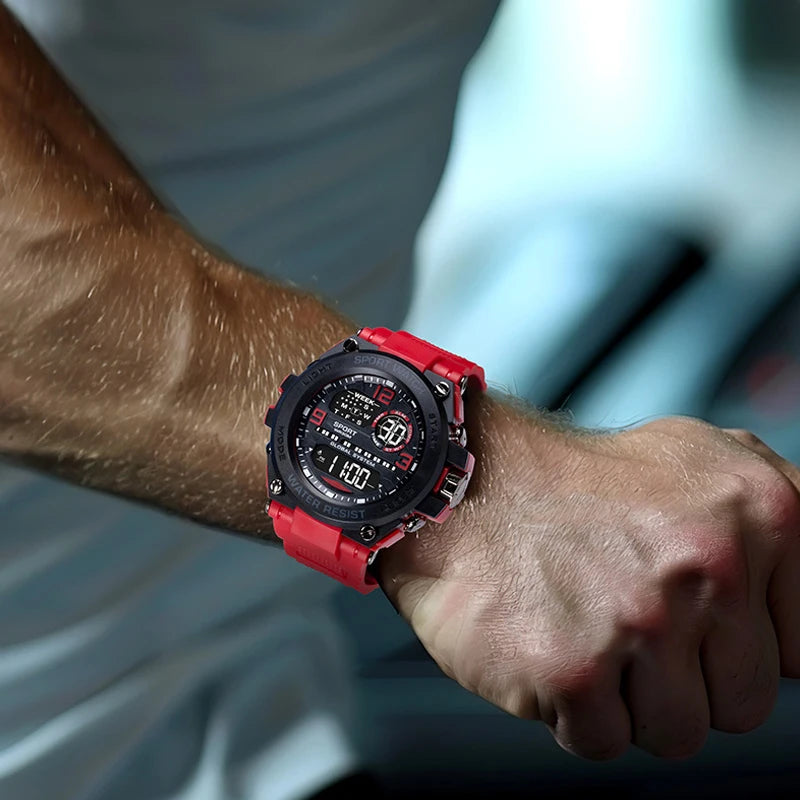 Top Luxury Electronic Watch for Man Outdoor Sport Watch Stopwatch Waterproof Calendar Digital Clock 24355 Good Vibrations