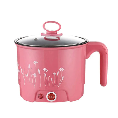 Electric Pots Household Portable Multipurpose Mini Ramen Cooker Noodles Cooker Mini Pot for Shabu Shabu Dumpling Fry Ramen Eggs Good Vibrations