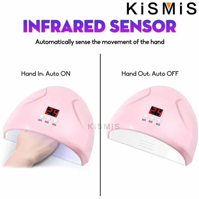 36W UV LED Nail Lamp for Gel Polish Curing Professional Nail Dryer Manicure Machine with Fast Drying Technology Good Vibrations