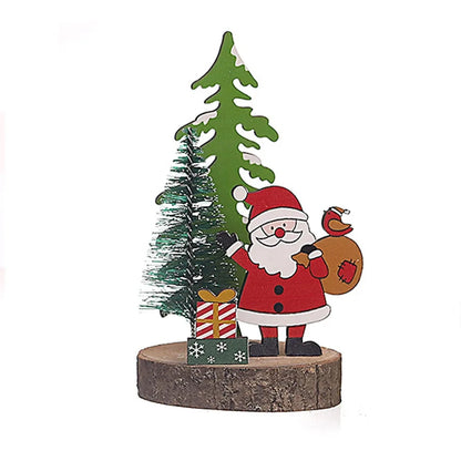 Christmas Wooden Ornaments Xmas Tree Pendant Santa Claus Crafts Table Decor Christmas Tree Decor Xmas Gifts New Year 2024 Good Vibrations