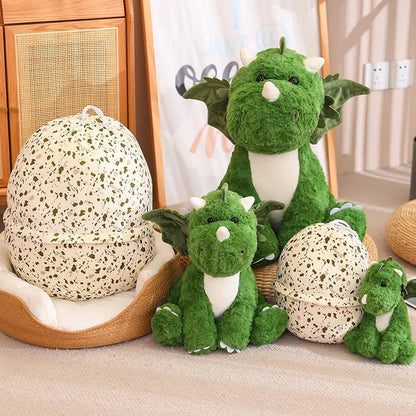2 In 1 Dinosaur Plush Green Baby Dino In A Dragon Egg Stuffed Toy Cute Hugging Sleeping Doll Christmas Halloween Gifts For Gifts Good Vibrations