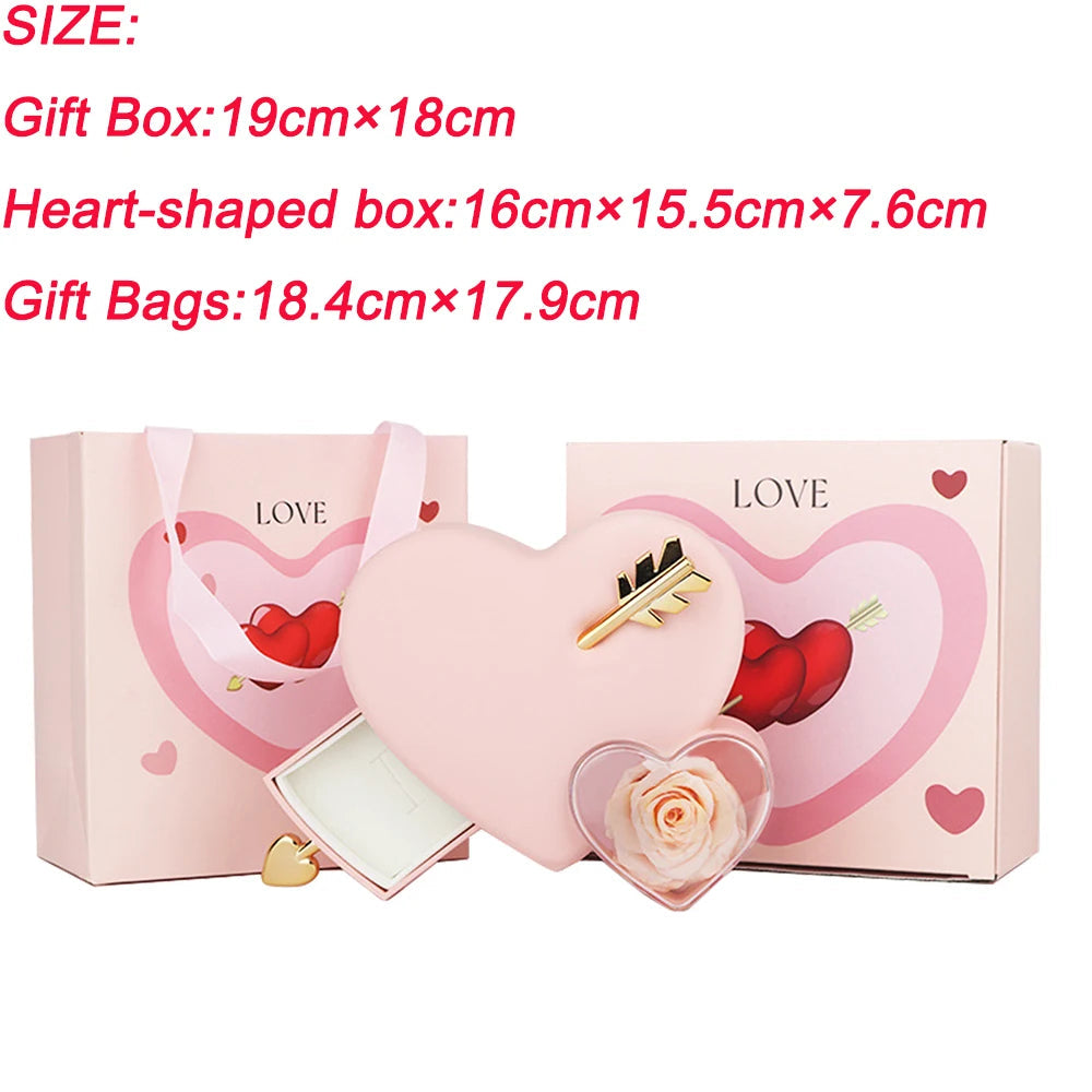 Valentine'S Day Gift Box Bag Set Unique Heart Jewelry Display Box With Arrows Storage Organiser Anniversary Birthday Gifts Box Good Vibrations