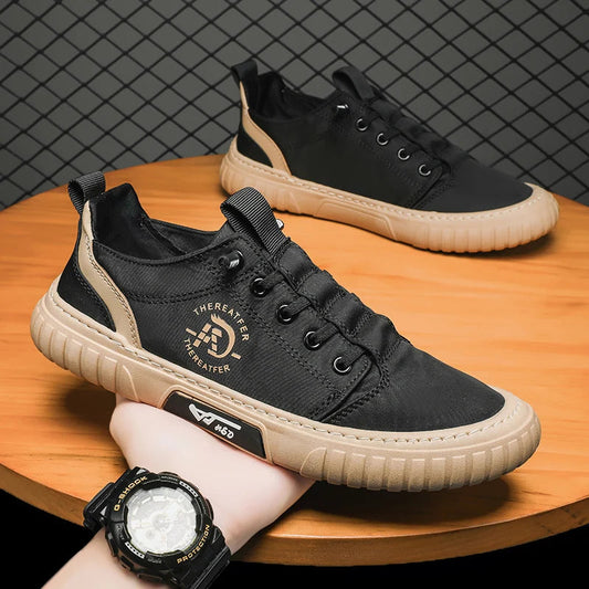 Men Casual Shoes Breathable Ice Silk Male Loafers Slip on Walking Flats Shoes Vulcanized Shoes for New Men Comfortable Sneakers Good Vibrations
