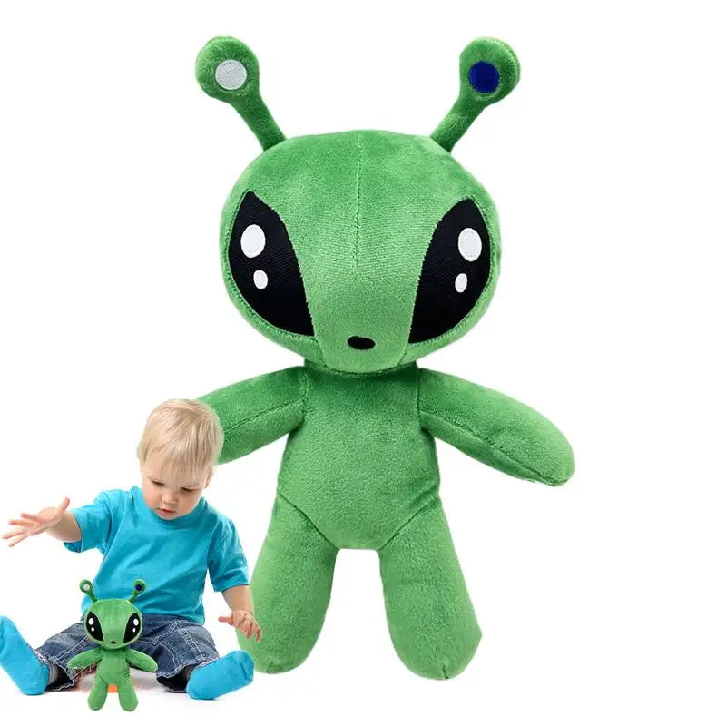 34CM Aftonsparv Green Alien Plush Toy Dolls Cute Animal Stuffed Soft Toy For Childrens Birthday Christmas Gifts Good Vibrations