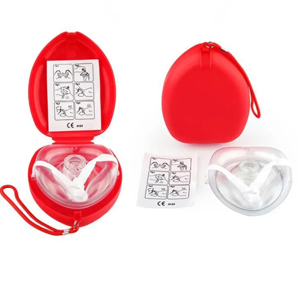 1Set Car Rescue CPR Mask Emergency First Aid Masks Resuscitator One-Way Valve CPR Face Sheild Survival Mask Outdoor Survival Kit Good Vibrations