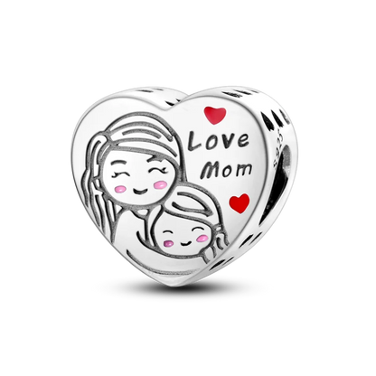 Heart Shape 925 Sterling Silver Family Lover Affection Pendant Charm Beads Fit Original Bangle Bracelet DIY Jewelry For Women Good Vibrations