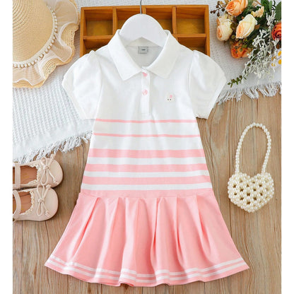 Girls Clothes 2025 New Summer Princess Dresses Short Sleeve Kids Dress Baby Dresses for Children Clothing 2-6Y Good Vibrations