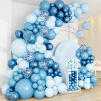 Blue Balloon Garland Arch Kit Macaron Light Blue Balloon Wedding Boy Baby Shower Ocean Birthday Party Decoration Kids Ballons Good Vibrations