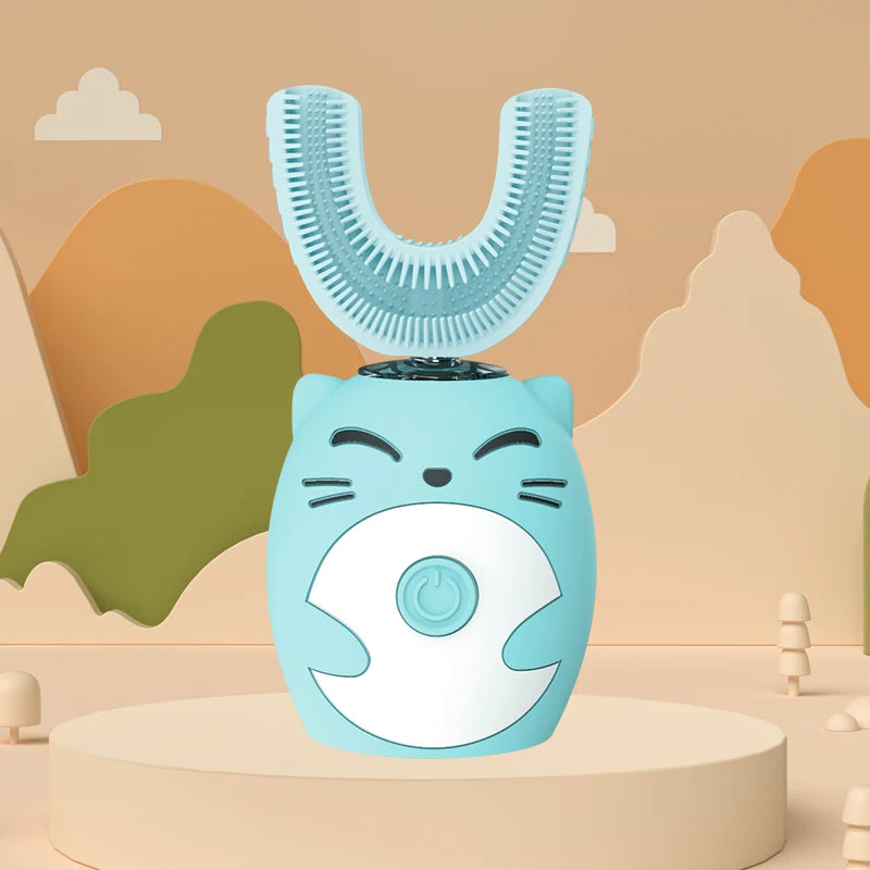 Sonic Electric Toothbrush Kids U-shaped Smart 360 Degrees Ultrasonic Tooth Brush Teeth Whitening For Children IPX7 Waterproof Good Vibrations