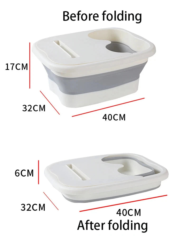 Foldable Footbath Massage Bucket Soaking Bucket Folding Basin Spa Foot Bath Bucket Household Sauna Bathtub Pedicure Bath Bathtub Good Vibrations Adult Super Store