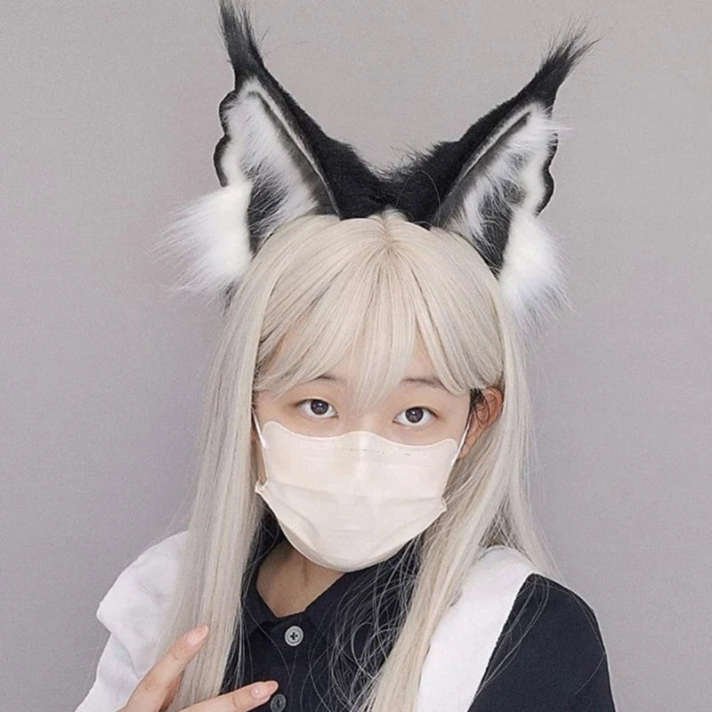 COSPLAY Girls Animal Ear FURRY Headband Handmade for Parties