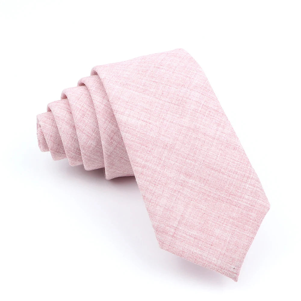Wed Cotton Tie Solid Color Necktie For Man Woman Blue Pink Yellow Skinny Slim Ties Fashion Wedding Party Gifts Men Accessories Good Vibrations