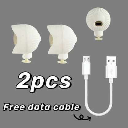 2PCS Outdoor Camping Crocs Headlight Upgrade Rechargeable Adult Children's Shoes Charm Decoration Good Vibrations