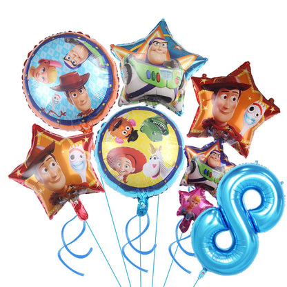 Toy Story Decoration Kids Party Favors Plates Children Girls Birthday Blue Sky White Clouds Balloons Party Supplies Baby Shower Good Vibrations