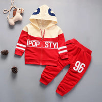New Autumn Newborns Clothes For Girls Baby Outfits Children Boys Hooded Jacket Pants 2Pcs/Sets Infant Sportswear Kids Tracksuits Good Vibrations