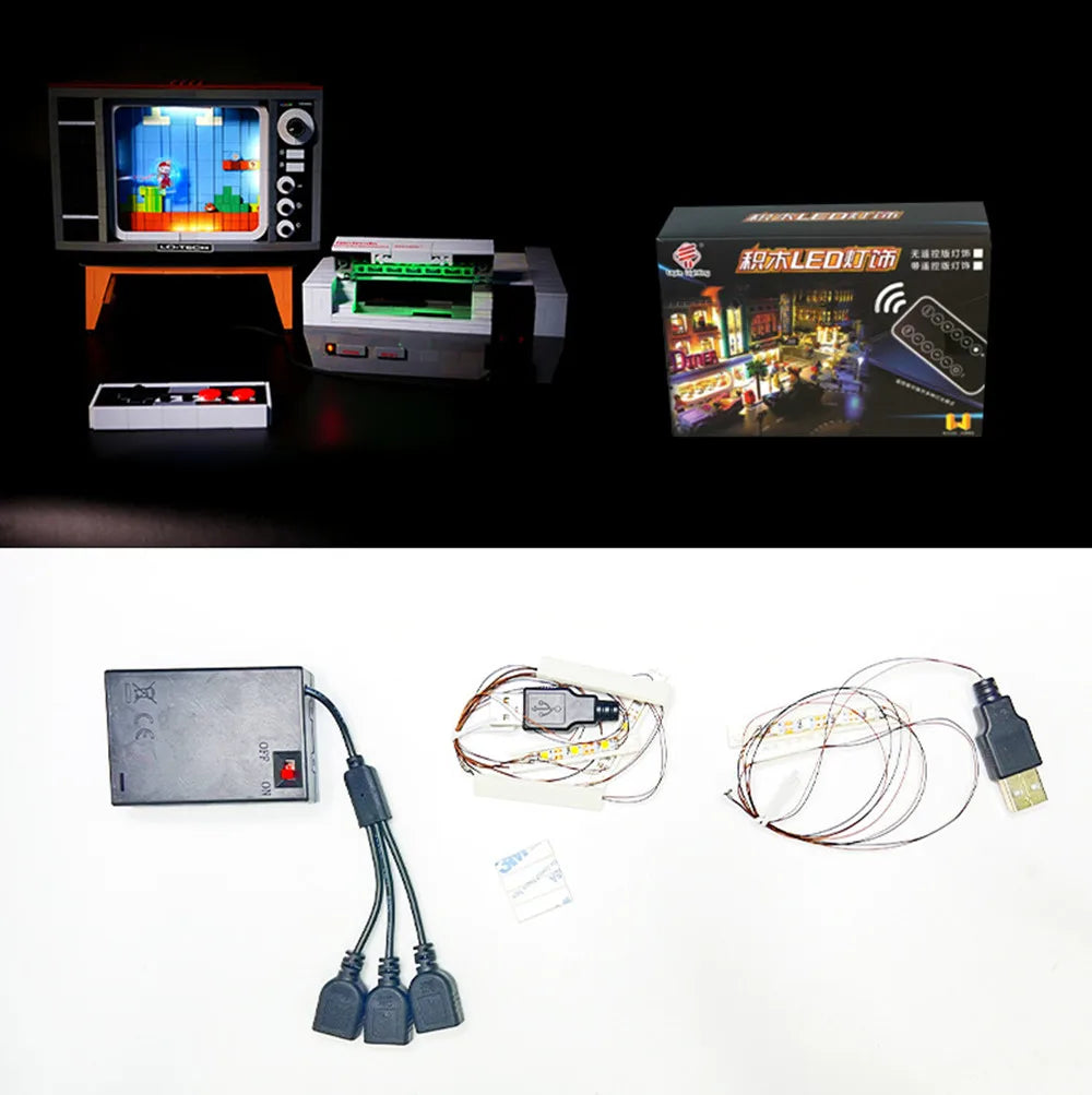 LED Light For 71374 NES Red And White Machine Lamp Building Blocks Bricks  (Not Include Block Model) Good Vibrations