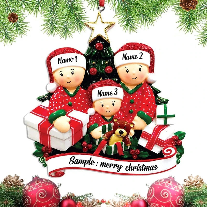 Christmas Pendant DIY Personal Family Christmas Decorations For Home 2023 Navidad Christmas Tree Hanging Ornament New Year 2024 Good Vibrations