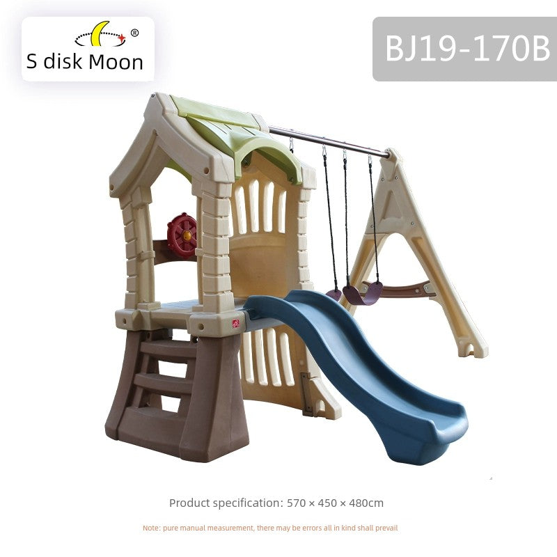 Kids' Playhouse Outdoor Play House Toys Indoor Multifunctional Small House Slide Combination Mushroom House Amusement Park Good Vibrations