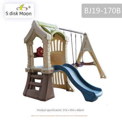 Kids' Playhouse Outdoor Play House Toys Indoor Multifunctional Small House Slide Combination Mushroom House Amusement Park Good Vibrations