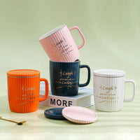 Lucky Coffee Mug Towel Flower Gift Set for Wedding Birthday Anniversary Ceramic Water Cup Mother Girl Friend Gift Bag Good Vibrations