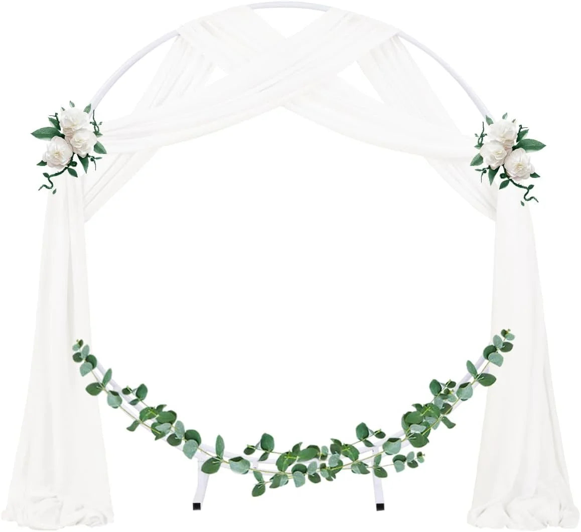 Wedding Arch Draping Fabric for Ceremony Reception Arch Decorations Chiffon Sheer Fabric Backdrop Curtains Party Bridal Shower Good Vibrations