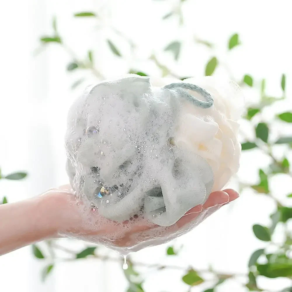 Soft Shower Mesh Foaming Sponge Body Scrub Exfoliating Back Brush Skin Cleaner Bath Bubble Ball Skin Care Bathing Accessories Good Vibrations