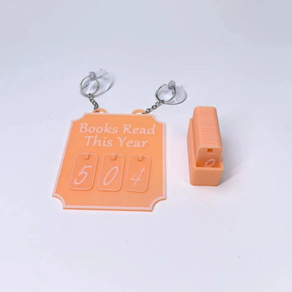 Hanging Bookshelf Counter Books Read This Year Personalized Reading Counter Bookish Decor Bookshelf Sign Reading Plan Management Good Vibrations