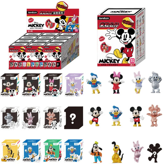 JANDOOM Disney Toy Story Zootopia Stitch Pooh Bear Mickey Mouse Action Figure Blind box Rice Grain Doll Anime Model Toys Gifts Good Vibrations