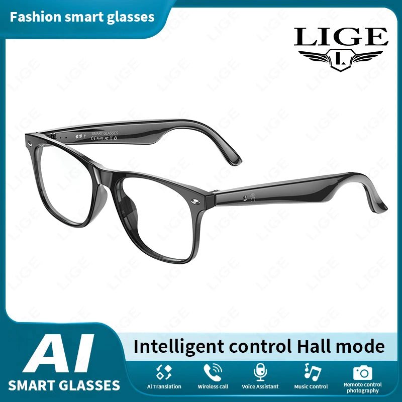 high-tech AI smart glasses can be equipped with various lenses such as sunglasses, blue light, myopia, Men women smart glasses Good Vibrations