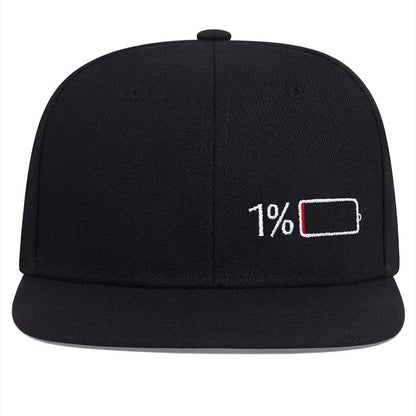 Unisex Battery Embroidery Hip-hop Hats Spring Autumn Outdoor Adjustable Casual Baseball Caps Sunscreen Hat Good Vibrations