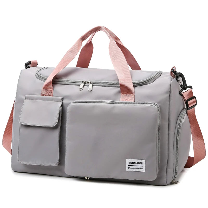 UNIXINU Carry On Travel Bag Large Capacity Weekender Overnight Duffle Bags with Shoe Compartment Sports Fitness Bags for Women Good Vibrations