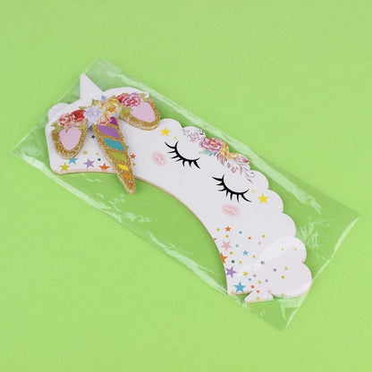 1set Unicorn Cake Toppers Kids Birthday Party Cake Decorations Baby Shower Cake Flags Birthday Party Supplies Good Vibrations