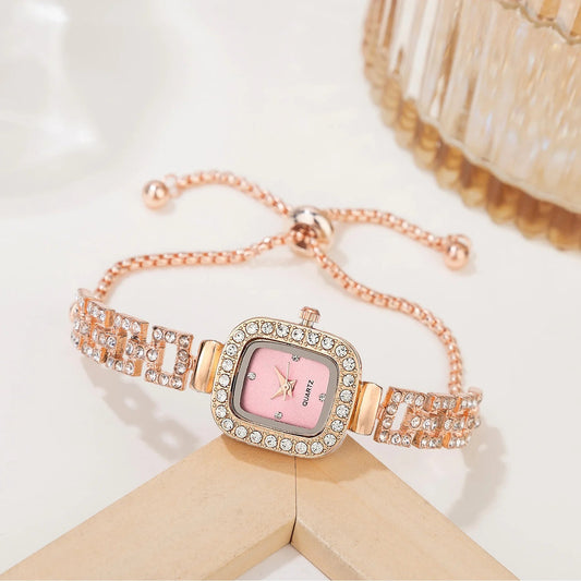 Elegant Quartz Wristwatches Luxury Bracelet Women's Watches Diamond Crystal Watch Часы Relogios Feminino Relojes Para Mujer Good Vibrations
