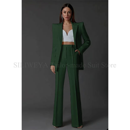 Vintage Women Wedding Suits Set 2 Pcs Blazer+Pants Formal Pantsuit Business Office Slim Fit  Peaky Blinders Takım Elbise Good Vibrations