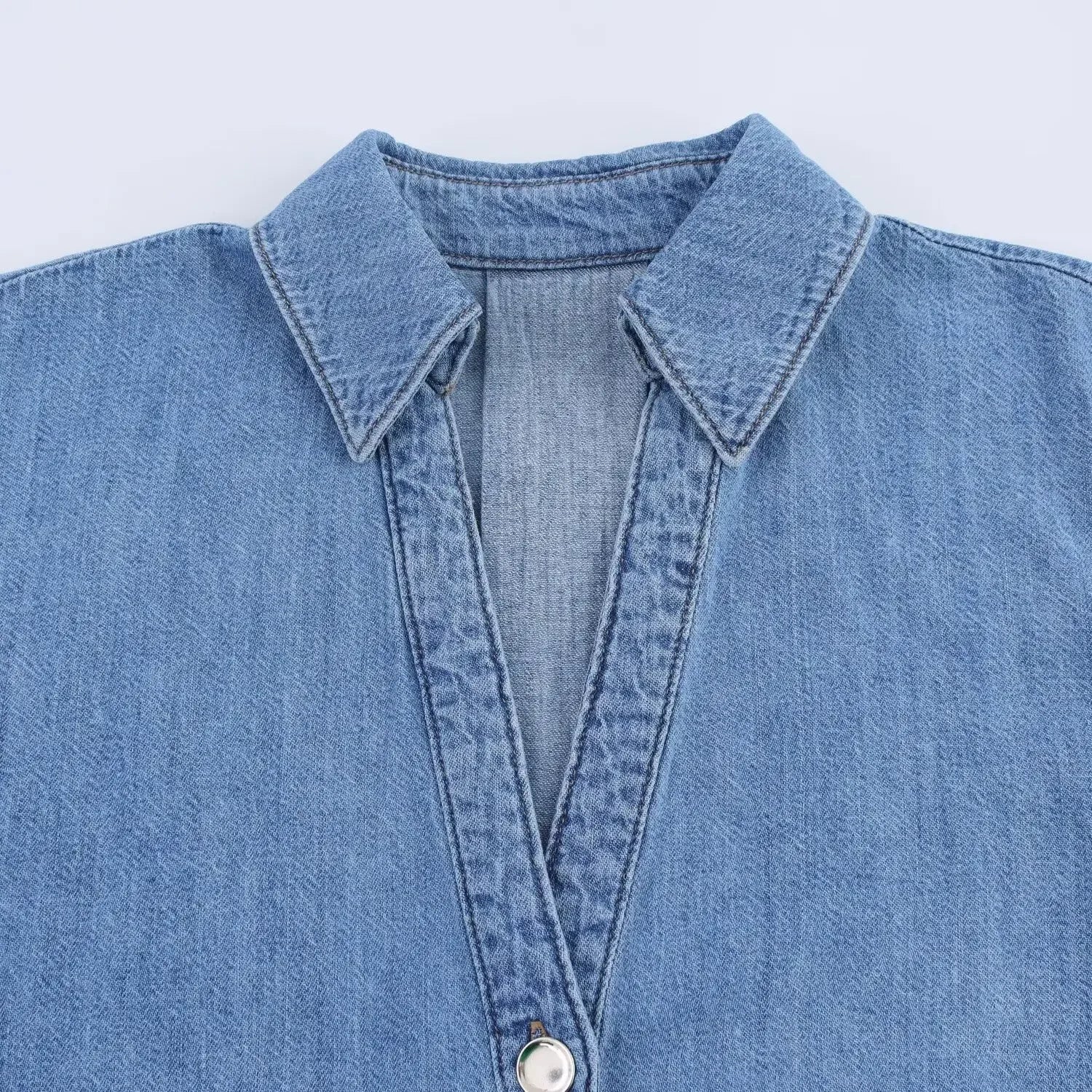 Denim Pants Outfit For Women 2 Pieces Spring Autumn Fashion Wide Sleeved Casual Shirt Women Suit Casual Two Piece Set Women Good Vibrations