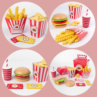 Baby toy Kitchen toys Burger Set Real life Cosplay Monterssori Educational Wooden toys for Children Party Game Christmas gift Good Vibrations
