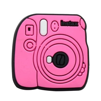 Hot Sales 1Pcs Pink Shoe Charms for Crocs Accessories Pin Shoe Wristband Croc Decorations Buckle Girls Women Party Gifts Good Vibrations