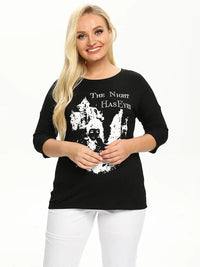 Womens plus size woven round neck shirt belongs to the category of womens clothing Good Vibrations