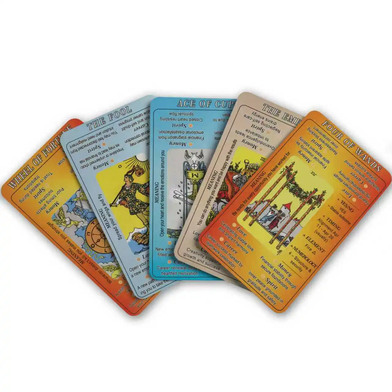 Keyword Tarot Deck, 78 cards with keyword interpretations, suitable for both beginners and experienced tarot readers Good Vibrations