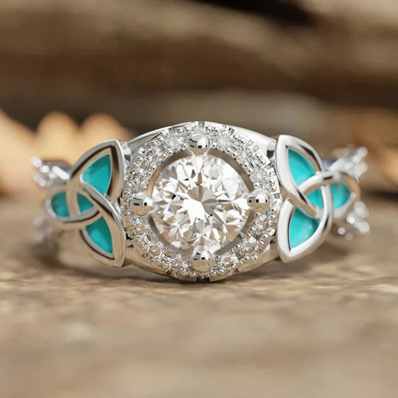 2026 Aesthetic Enamel Flower Finger Ring for Women Wedding Party New 2026  Silver Color Luxury Cubic Zirconia Jewelry Gift Good Vibrations